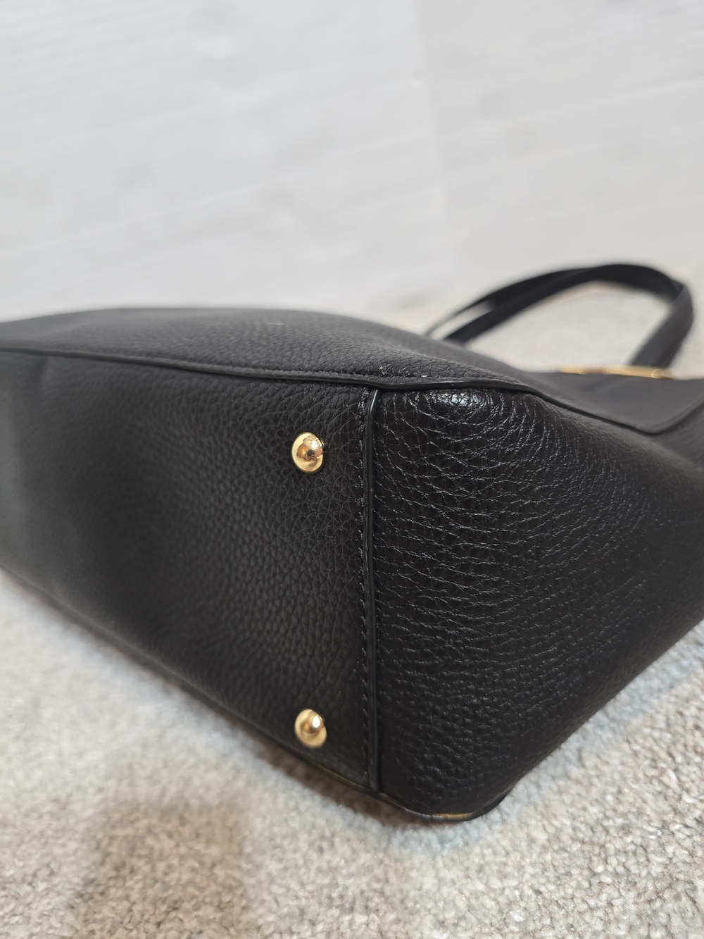 Ralph Lauren Black Shopper Tote with Gold Hardware - Picture 9 of 12